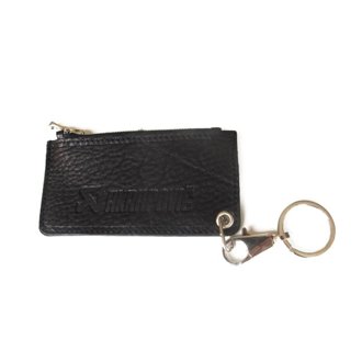 Leather Zip Keychain - Black
