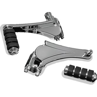 Adjustable Passenger Pegs With ISO Small Pegs 10 and Up Chrome