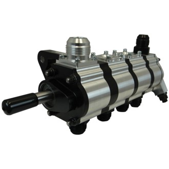 4 Stage Dry Sump Oil Pump w/Fuel Pump Drive - Tri-Lobe - Left Side - 1.200 Pressure