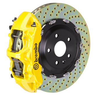 12-18 A6 3.0T/12-18 A7 3.0T Front GT BBK 6 Piston Cast 380x34 2pc Rotor Drilled- Yellow