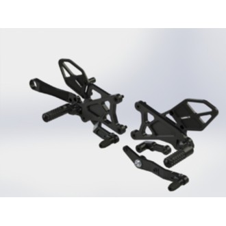 Vortex Racing Rearsets Replacement Rear Set- Black