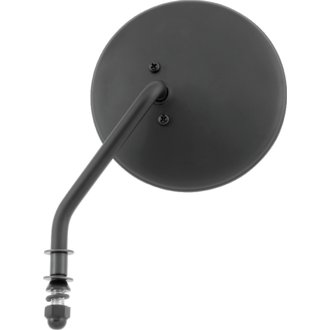 Bikers Choice Black 4 Inch Round Mirror Short Left Universal