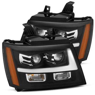 07-14 Chevrole Tahoe PRO-Series LED Headlights Plank Style Blk w/Activ Light/Seq Signal/DRL
