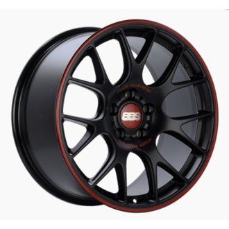 CH-R Nurburgring Edition 18x8.5 5x112 ET47 Satin Black/Red Lip Wheel - 82mm PFS/Clip Req