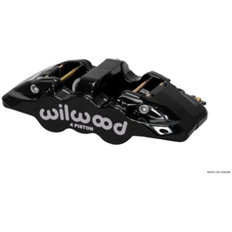 Wilwood Caliper-Aero4 - Black 1.12/1.12in Pistons 1.10in Disc