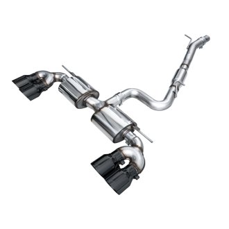 AWE Touring Edition Exhaust for Volkswagen MK8 Golf R - Diamond Black Tips