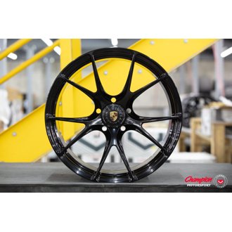 X Champion RS74 20X9.5 / ET46 / Gloss Black Wheel / Centerlock / 911 GT3 992 - Front