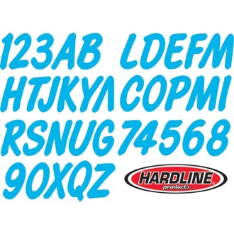 Boat Lettering Registration Kit 3 in. - 400 Cyan Blue Solid