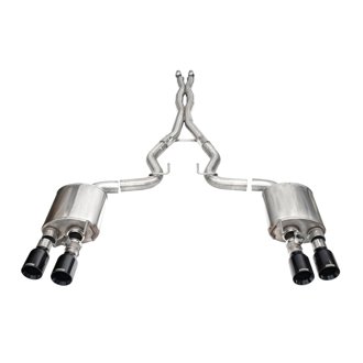 Corsa 24-25 Ford Mustang Dark Horse 5.0L 3in Dual Rear Cat-Back w/Twin 4.5in Black PVD Straight Tips