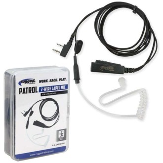 Lapel Mic - 2 Wire with Acoustic Tube for Handheld Radios