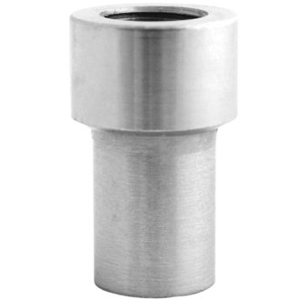 Tube Adapter - 1-1/4in OD - Smooth - Right Hand - 5/8-18 Thread .120 Wall - Alloy