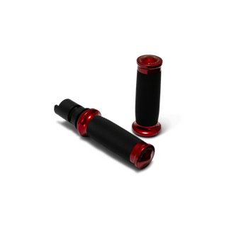 24-25 Touring, 2025 Softail TBW Contour Handle Grip Set - Red