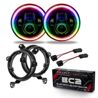 Jeep Wrangler JL/Gladiator JT 7in. High Powered LED Headlights-ColorSHIFT w/BC2