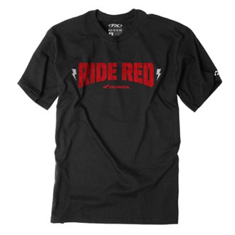 Honda Ride Red Bolt T- Shirt / Black (M