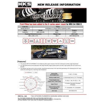 Hipermax S Pillow Spec Subaru Wrx