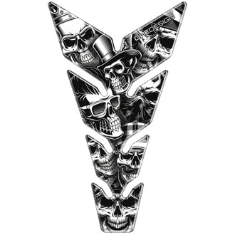 Tank Protector Skull Party Black & White