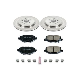 Oe Stock Replacement Low-Dust Ceramic Brake Pad And Rotor Kit