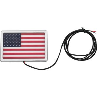 Freedom Flag LED 4in X 6in Chrome