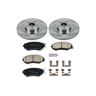 Oe Stock Replacement Low-Dust Ceramic Brake Pad And Rotor Kit