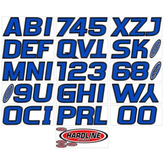 Boat Lettering Registration Kit 3 in. - 700 Blue/Black