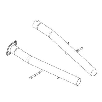 Corsa 2018-2024 Dodge Durango SRT Sport to Xtreme Non-Resonated Head Pipe Conversion Kit