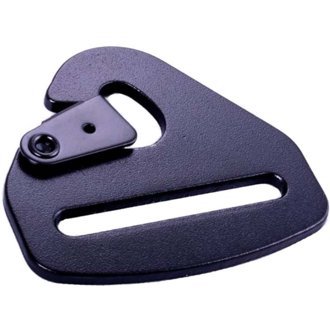 Snap Hook End Seat Belt Mounting Hardware / Fits 2 In. Belts / Forged Steel - Black