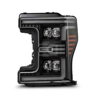 17-19 Ford F-250/350/450 SD NOVA-Series LED Proj Headlights Alpha-Bk w/Acv Light SS & SBDRL