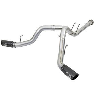 ATLAS 4 IN Aluminized Steel DPF-Back Exhaust System w/Black Tip
