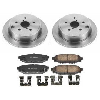 Oe Stock Replacement Low-Dust Ceramic Brake Pad And Rotor Kit