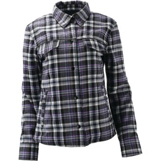 Leather By River Road Cameo Flannel Moto Shirt Womens - Medium