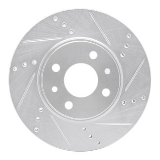 R1 09-19 Dodge Vision (Mexico) Front Right Drilled & Slotted Silver Brake Rotor