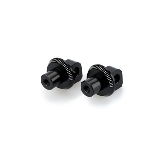 Rider And Passenger Footpeg Adaptors Black