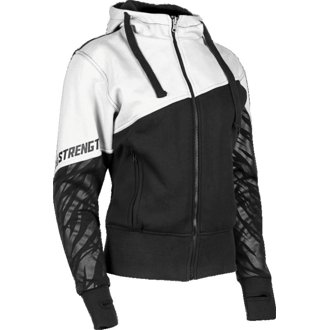 Cat Outa Hell Hoody White/Black Womens - Medium