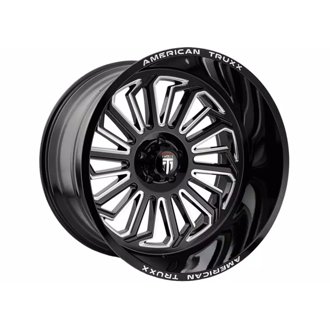 AT1916 Butcher 22x12 / 8x170 BP / -51mm Offset / 125.2mm Hub Gloss Black Milled Wheel