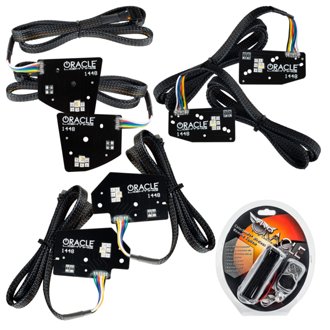 2019-2021 RAM 1500 ColorSHIFT(tm) RGBW+A LED Projector Headlight DRL Upgrade Kit