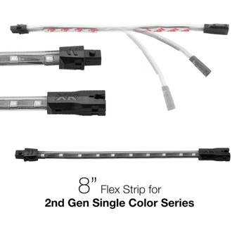 Single Color 8in Flex Strip Single Color LIGHT BLUE - 2nd Gen