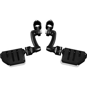 Longhorn Trident Dually Offset Highway Pegs 1-1/4 in Clamp Black