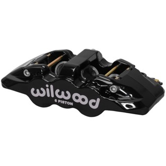 Wilwood Caliper-Aero6-R/H - Black 1.75/1.38/1.38in Pistons 1.25in Disc