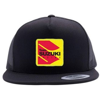 Suzuki Racing Snapback Hat / Black-Grey Mesh Os