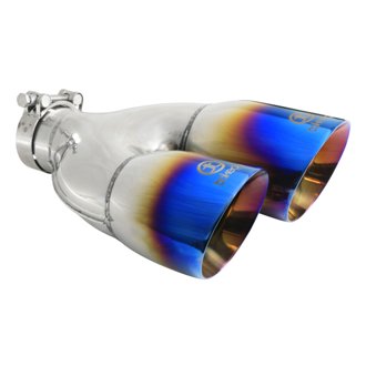Takeda 304 Stainless Steel Clamp-on Exhaust Tip Blue Flame