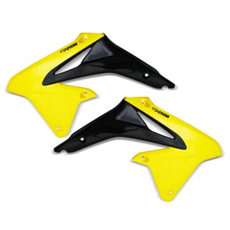 08-17 Suzuki RMZ-450 Powerflow Radiator Shrouds - Yellow
