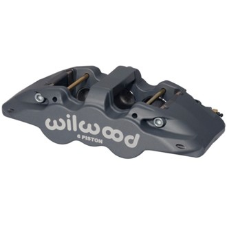 Wilwood Caliper-Aero6-R/H - Black Anodize (.80 Thk Pad) 1.62/1.12/1.12in Pistons 1.25in Disc