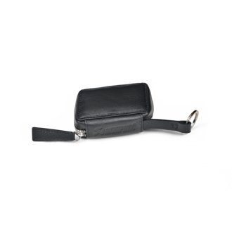 Leather Car Key Case - Black