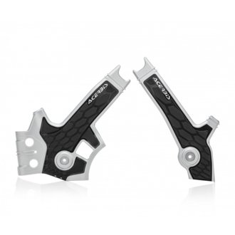 96+ Suzuki DR650 Frame Guards- X-Grip - Gray/Black