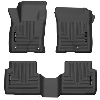 20-21 Ford Escape All Models Exc Hybrid Weatherbeater Front and 2nd Seat Liners - BLK