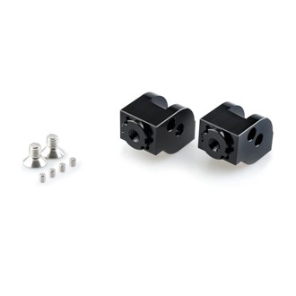 Rider And Passenger Adjustable Footpeg Adaptor Black