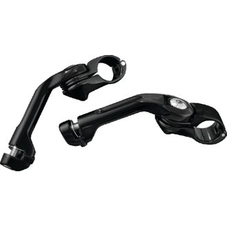 Tour Tech 6in Back Arms With 1-1/4in Clamps Without Pegs Black