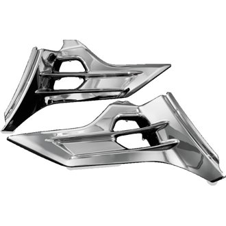 Louvered Battery Box Covers 12-17 Honda GL1800 Chrome