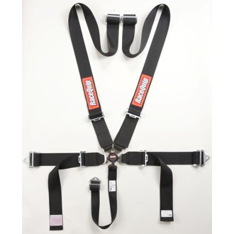 Black SFI CAMLOCK 5pt PD Lap Seat Belt