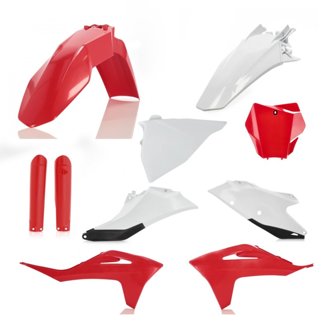 21-23 GasGas MC125/250F/450F/ EX300/250F/350F/450F Full Plastic Kit - Red/White